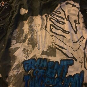 Travis Scott Black and White Long Sleeve Tee Cactus Jack Travis Scott x Kaws